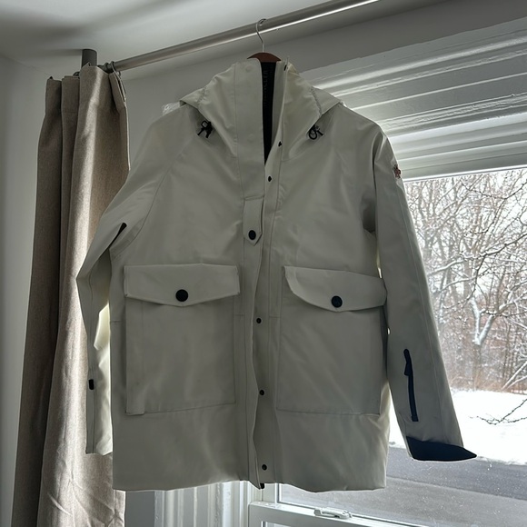 Moncler Gortex Down Winter Parka White and Black